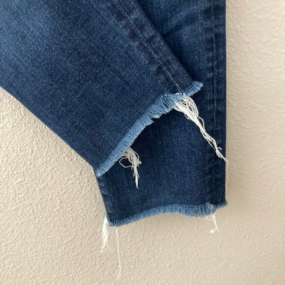 J. Crew Dark Wash Curvy Toothpick Raw Hem Jeans - Denim - 30 - Picture 2 of 12